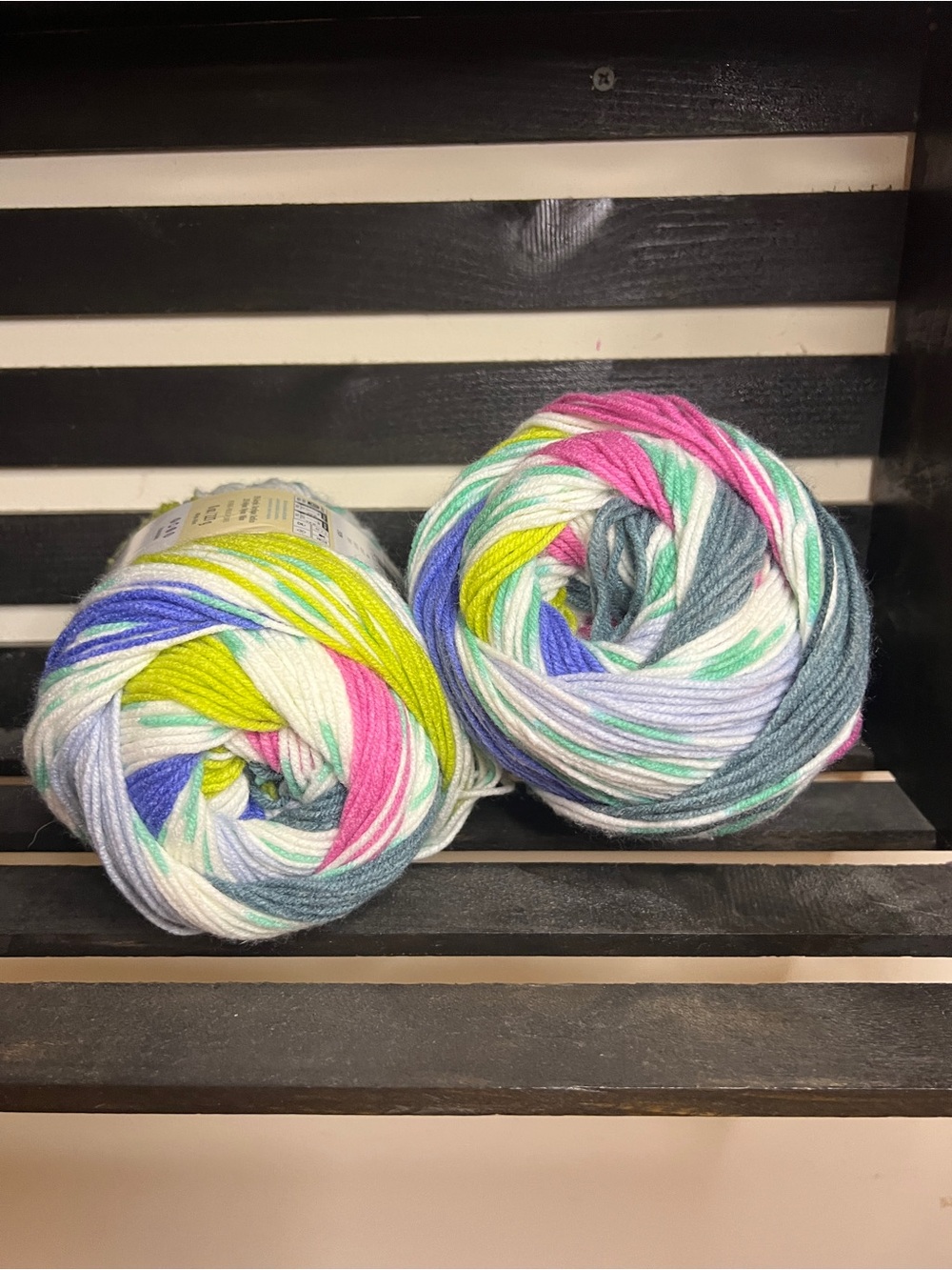 Variegated Multi-Color Yarn Sweetie Cake - Soft Acrylic Blend-confetti